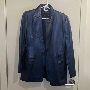 Vintage 100% leather designer jacket